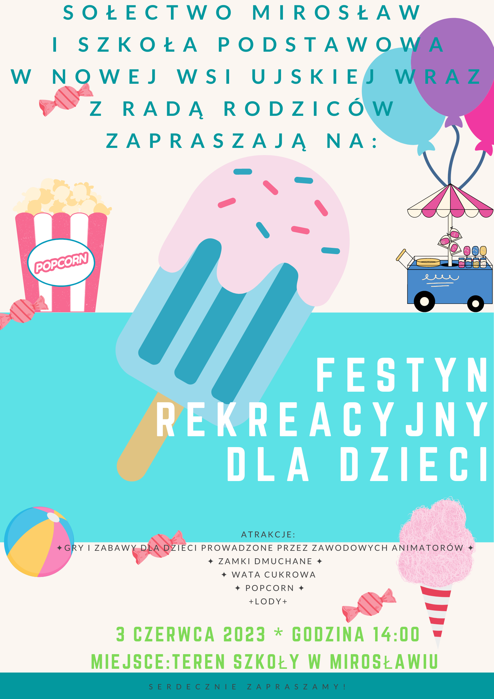 Festyn rekreacyjny w Mirosławiu – zapraszamy 3. czerwca!