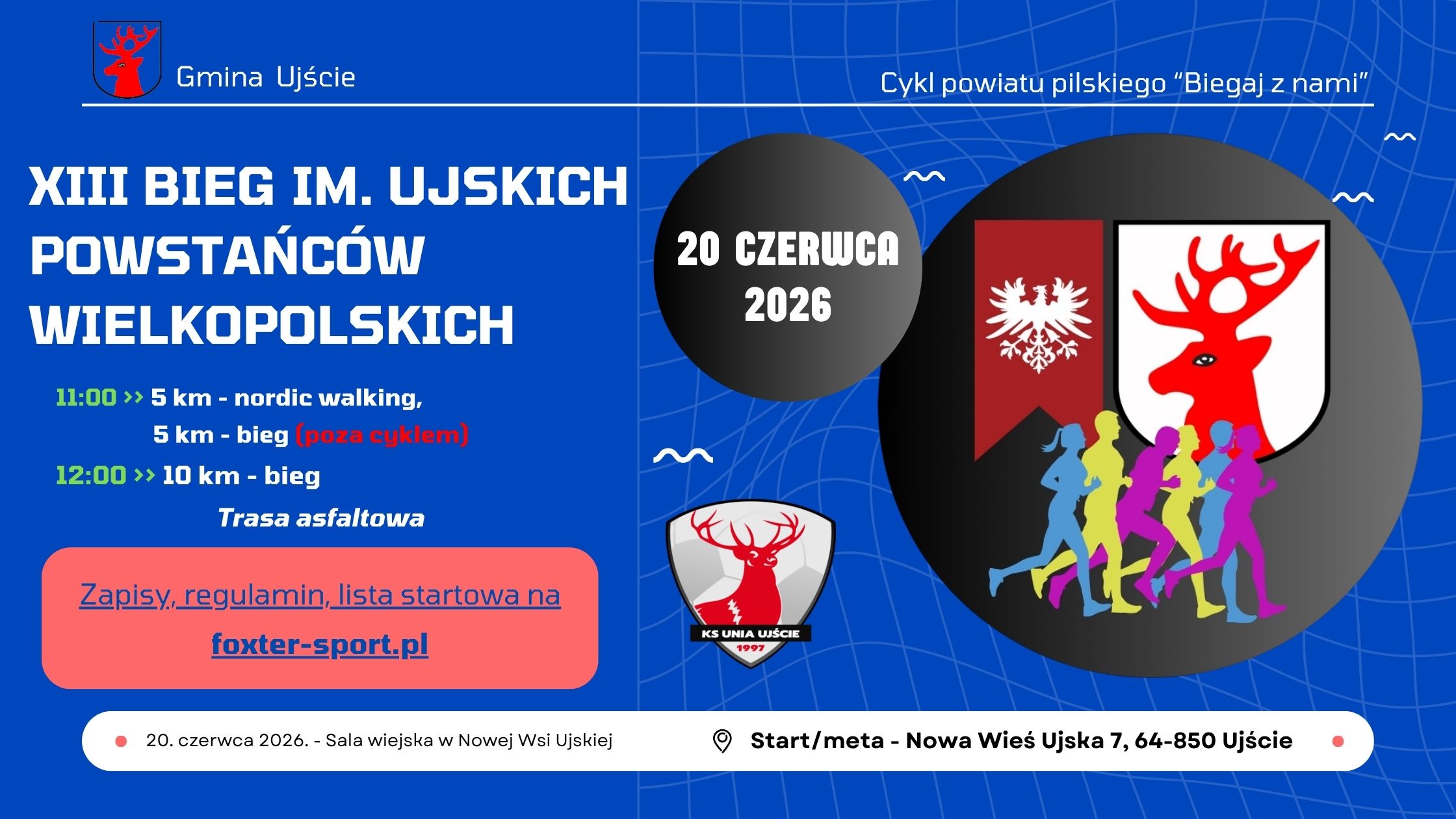 Zapraszamy na Ujski Bieg – 20 maja 2026